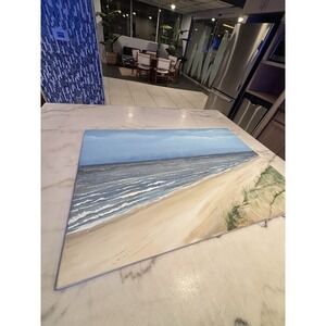 Original Landscape Painting of A Beach Scene Signed by Artist Home Decor Art